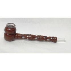Wooden Glass Pipe WGP-08