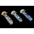 4.5" 110gr. Top 2 Beads Colored Glass Pipe