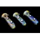 4.5" 110gr. Top 2 Beads Colored Glass Pipe