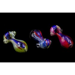 4.5-5" 140gr. Middle Dichro Colored Flat Oval Glass Pipe