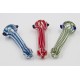 4.5" 65gr. Colored Straight Line Clear Glass Pipe