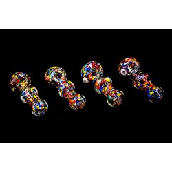 140gr. 4.5" Dotted Colored Glass Pipe