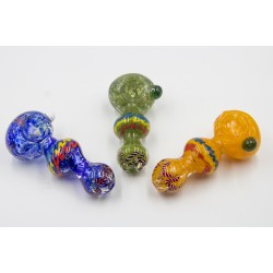 4.5" 150gr. Middle Round Solid Colored Glass Pipe