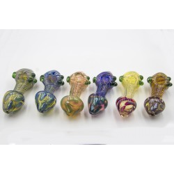 4.5" Bottom Cone Shaped Colored Glass Pipe