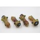 5" 147gr. Side Green Colored Beads Top Designed Glass Pipe