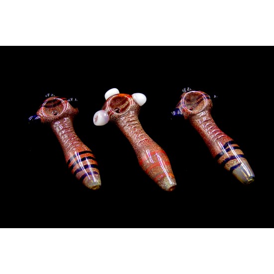 5.5" 105gr. Dotted Tube Colored Beads Glass Pipe