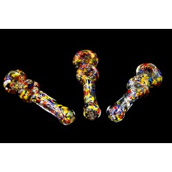 5.5" 155gr. Middle Bowl Dotted Glass Pipe