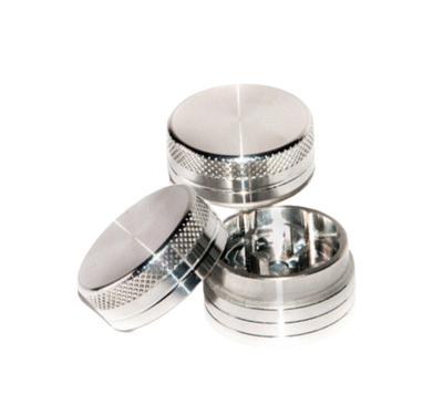 Aluminium Silver Grinder 2 part